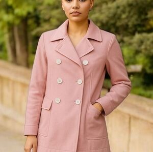 NWT! J.Crew Pale Pink Heavy Cotton Pea Coat. Size 10